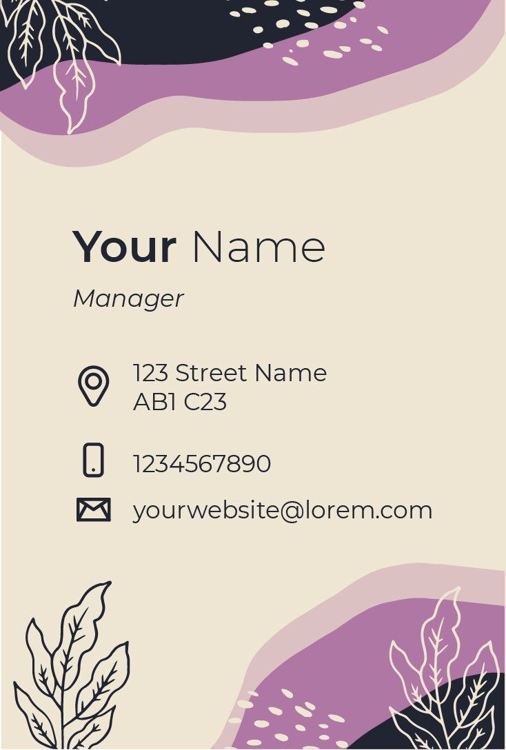 Event Buttercup Visiting Card